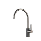 Monobloc Black Kitchen Tap with Swivel Spout - Brushed Black Finish