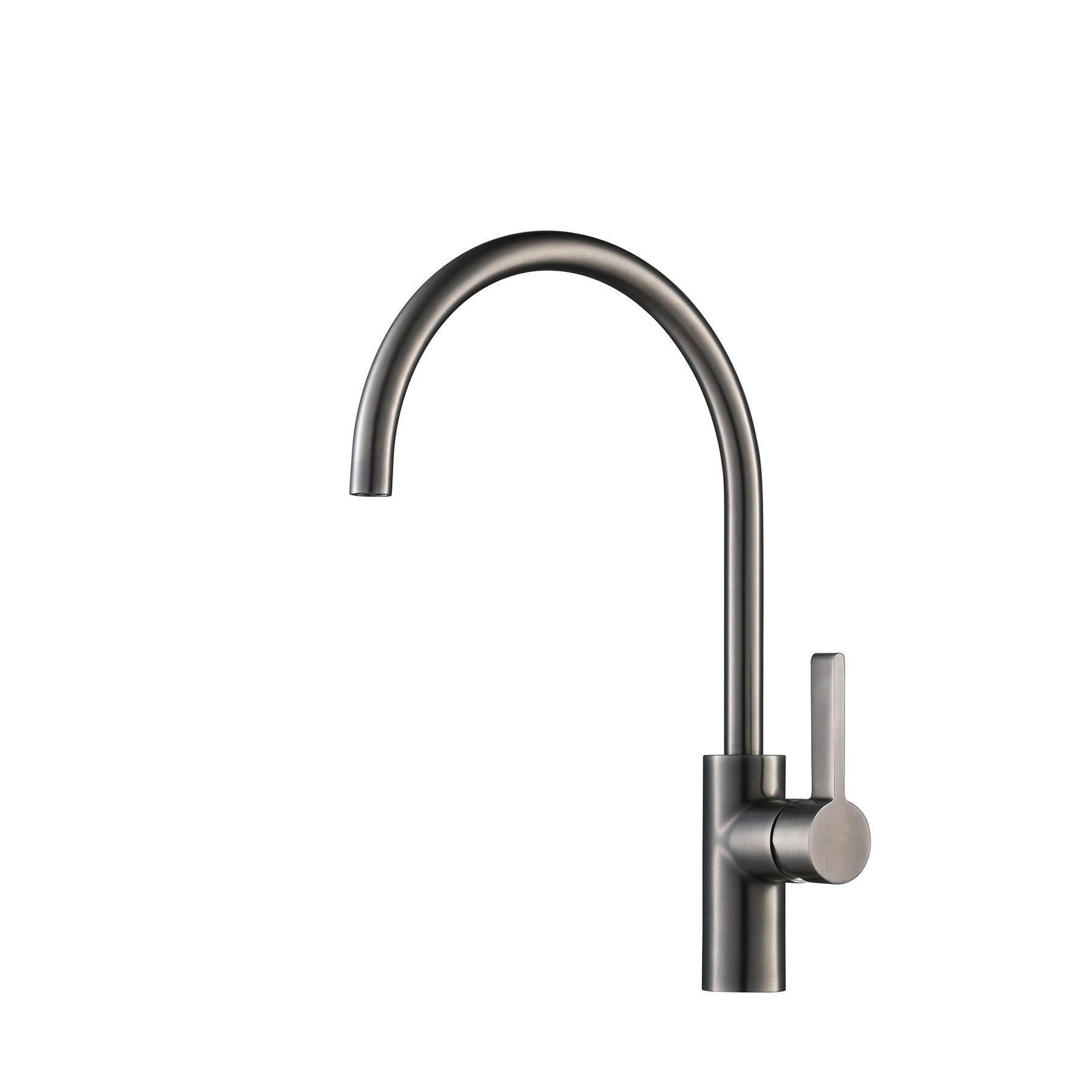 Monobloc Black Kitchen Tap with Swivel Spout - Brushed Black Finish