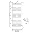 Heated Towel Rail technical drawing