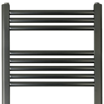 brushed black towel rail Main image