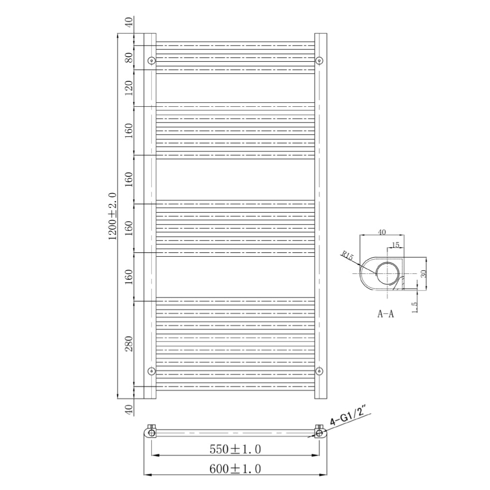 technical Drawing Gold Towel Towel Radiator
