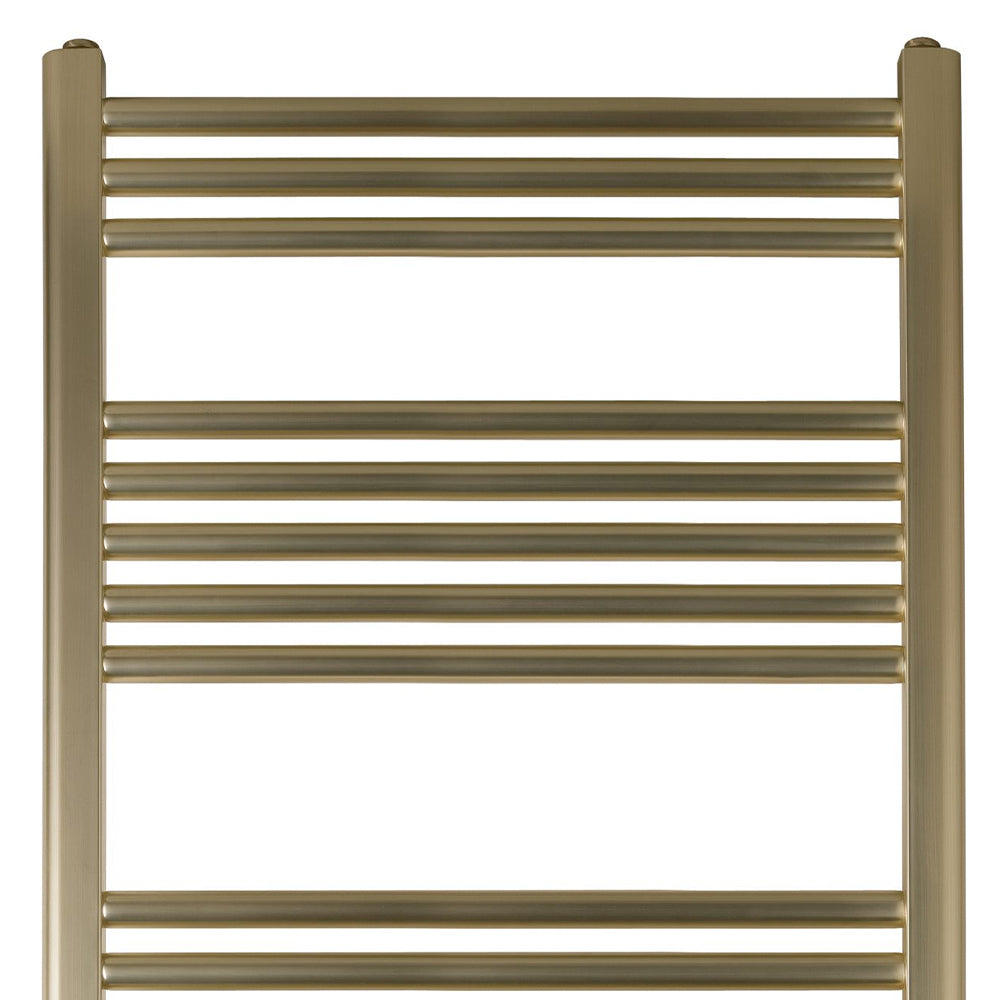 1200 x 600 brushed brass towel radiator