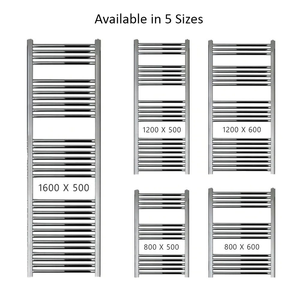 Vertical bathroom radiators with towel rail- 1200 X 600mm