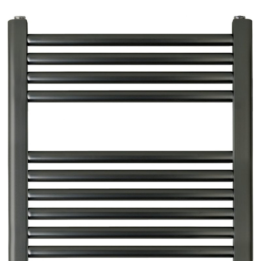 Black Dual Fuel Towel Rail 1600mm x 500mm - Brushed Black Secondary image