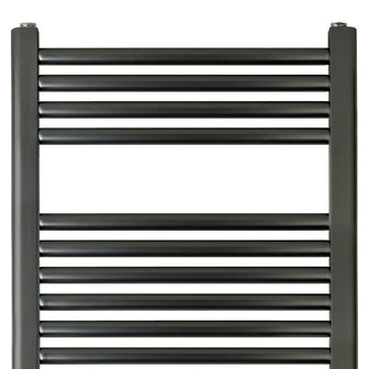 Black Dual Fuel Towel Rail 1600mm x 500mm - Brushed Black Secondary image