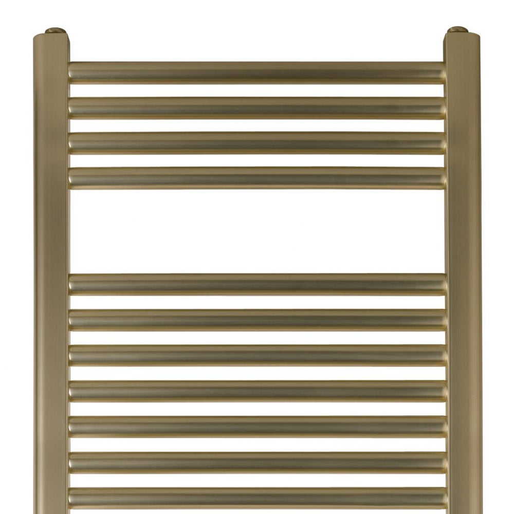 Gold heated towel rail