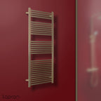 Gold Heated Towel Rail 1600mm X 500mm - Brushed Brass Finish