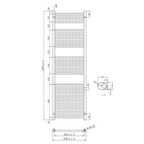 Matt Black bathroom towel radiator