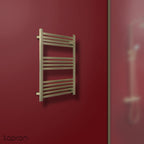 Brushed brass towel radiator 800mm x 500mm