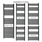 black bathroom radiators