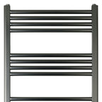 Black vertical heated towel rail radiator