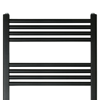 Towel Radiator 800mm x 600mm - Matt Black Dual Fuel Secondary image