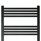 black dual fuel towel rail