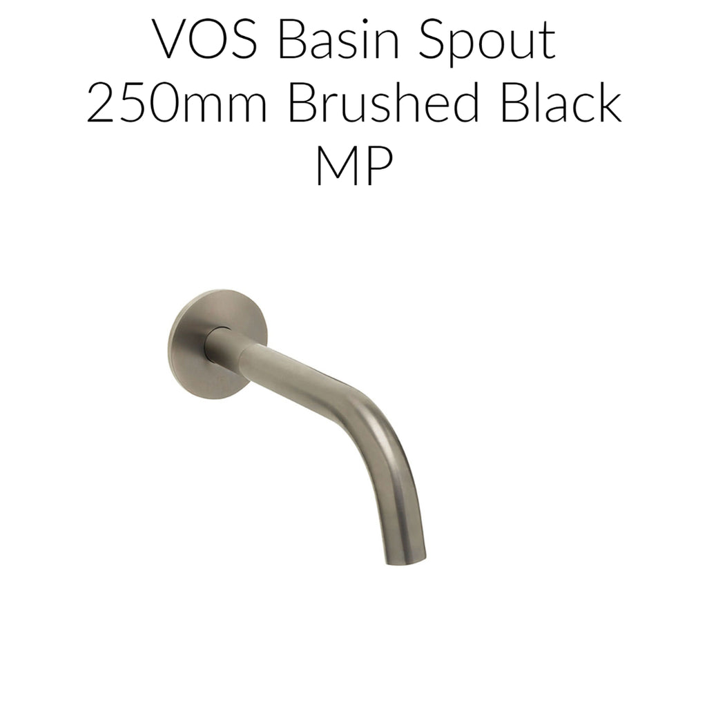 VOS Basin Spout 250mm Brushed Black 