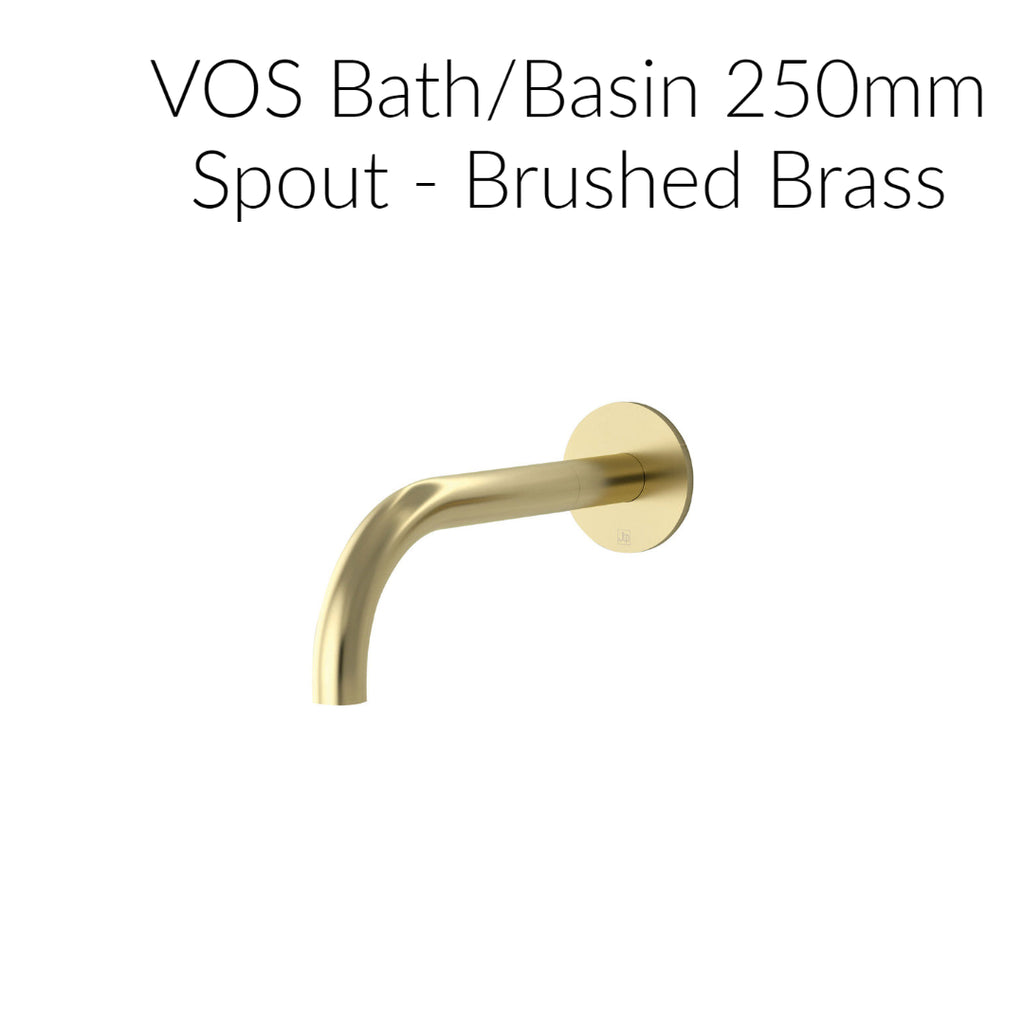 VOS Bath Basin 250mm Spout - Brushed Brass