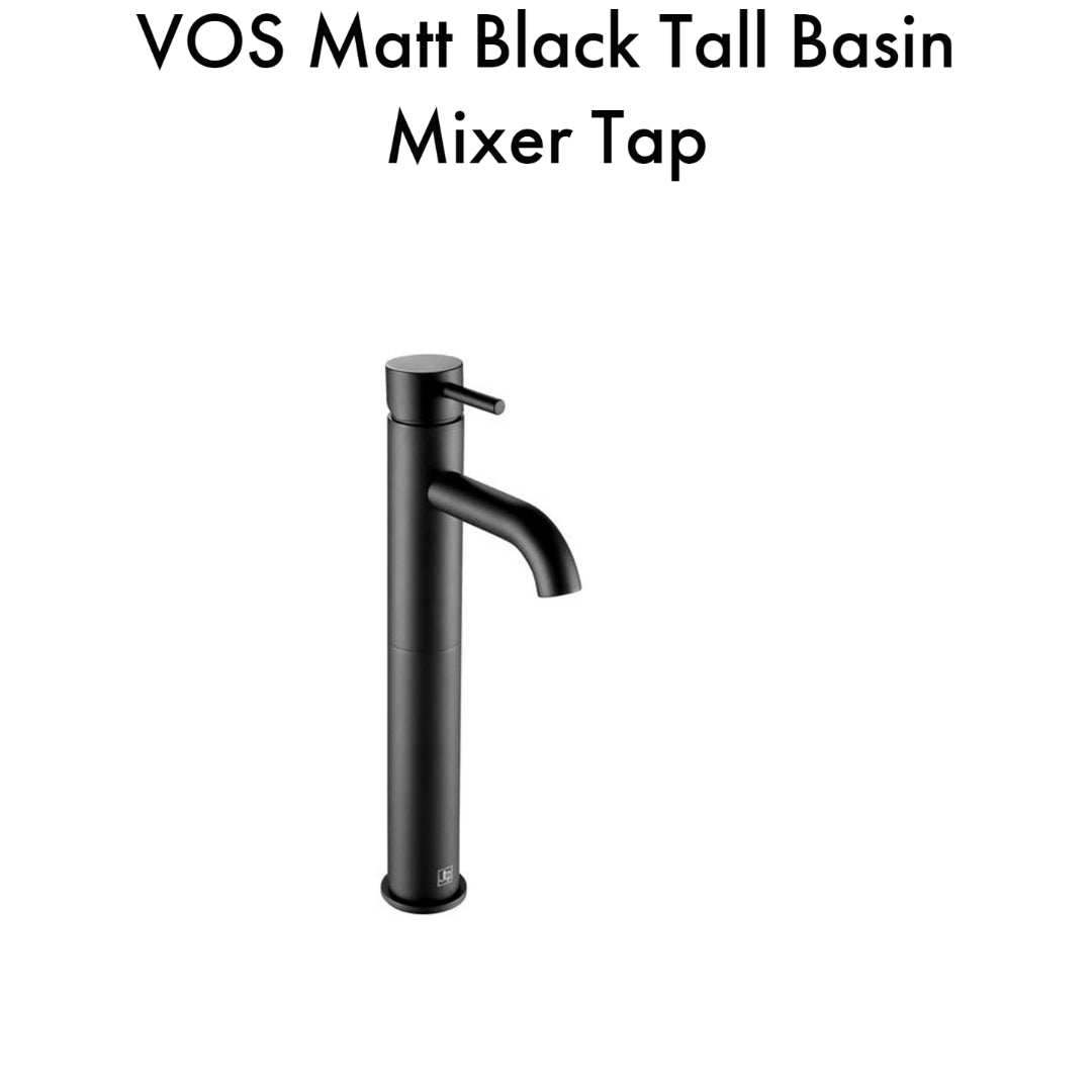 Matt Black Tall Basin Mixer Tap