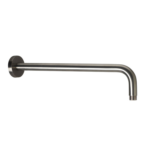 Wall Mounted Shower Arm with Brushed Black, 400mm 1800