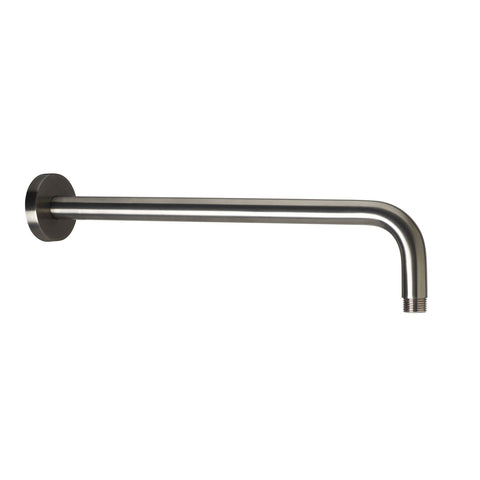 Wall Mounted Shower Arm with Brushed Black, 400mm