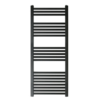 Matt Black Heated Towel Rail - 1200mm x 500mm Secondary image