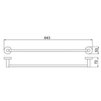  heated towel rails technical drawing 