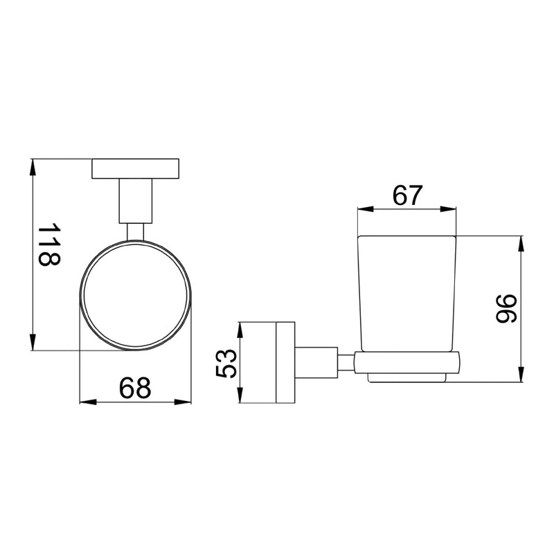 bathroom tumblers uk Technical Drawing