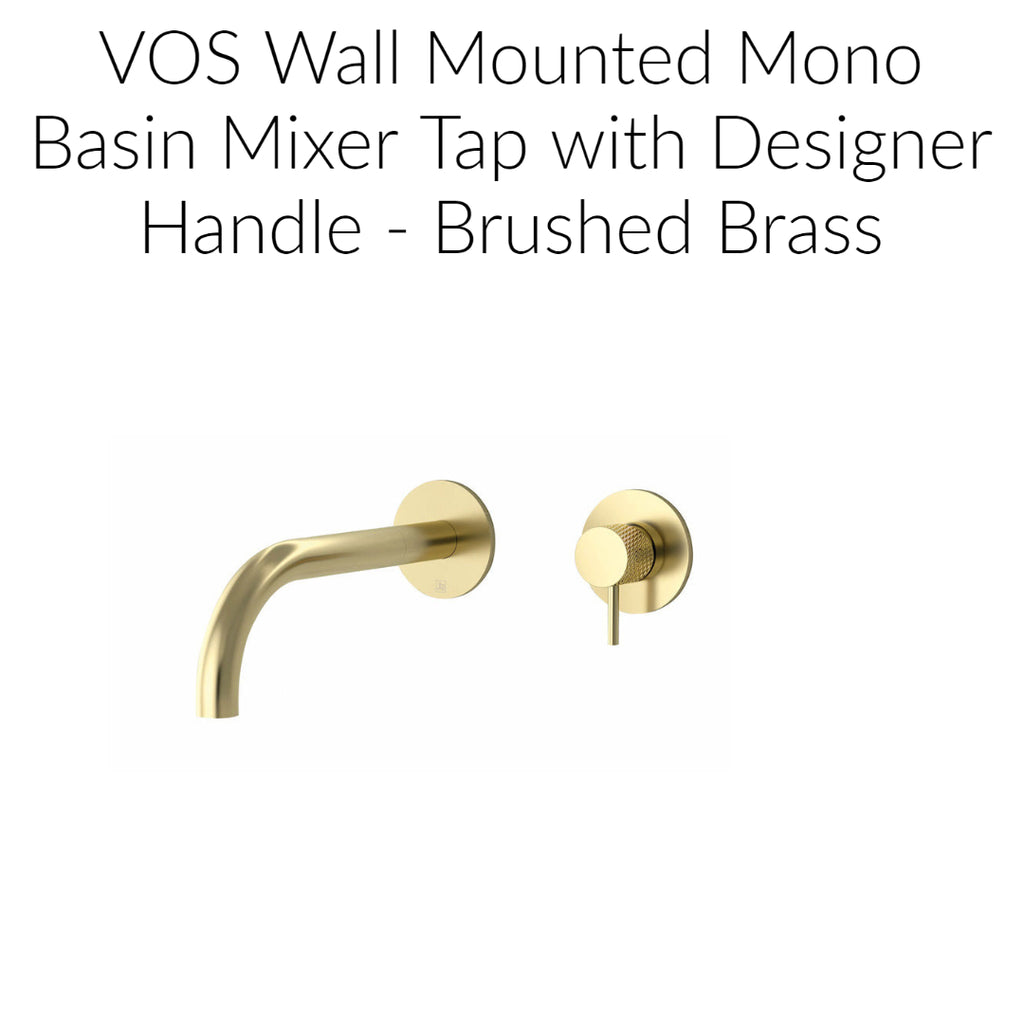 Gold Wall Mounted Basin Mixer Tap with Designer Handle