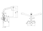  Kitchen Sink Mixer Tap Technical Drawing