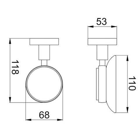 Gold soap dish Technical Drawing - tapron