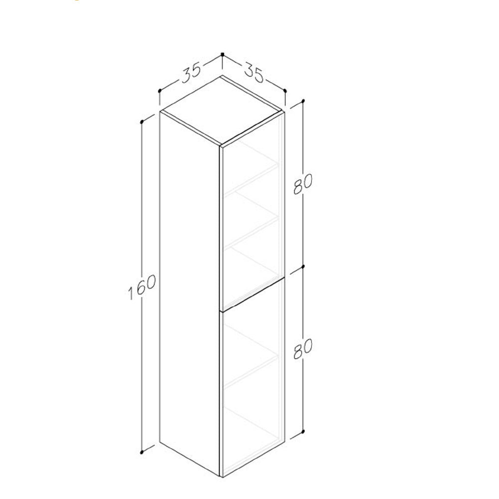 Double Door Bathroom Technical Drawing