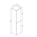 Double Door Bathroom Technical Drawing