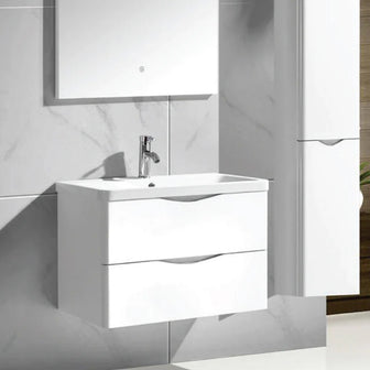 Wall-Mounted Bathroom Cabinet with a Basin- White Secondary image