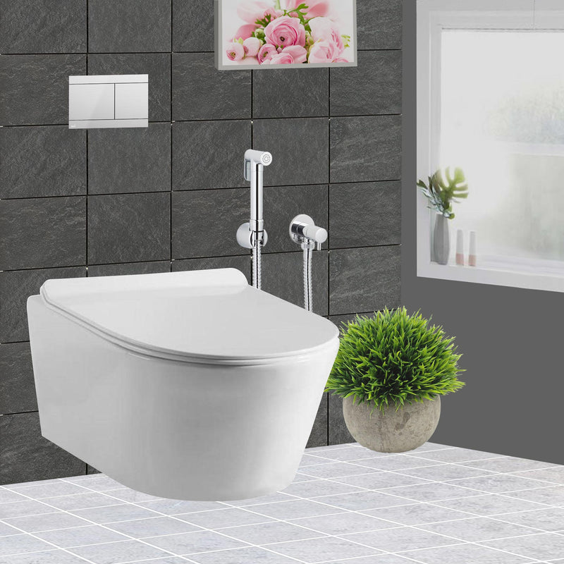 Wall Hung WC Pan with Soft Close UF Seat Cover with Hygienic Rimless Technology