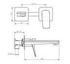 basin brass tap technical drawing