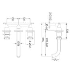 3 Hole Wall Mounted Basin Mixer Tap - Tapron