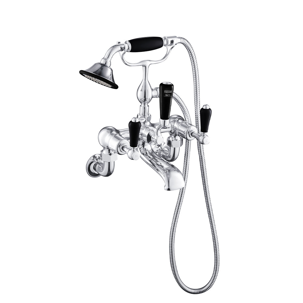 Traditional Wall Mounted Bath Mixer Tap with Handheld Shower Secondary image