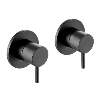 Matt Black Wall Mounted Bath Side Valves Secondary image