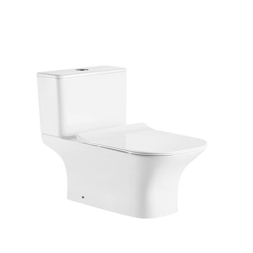 Close Coupled Toilet with Single Button UF Seat Cover