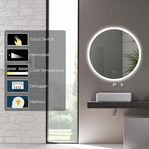 A 600mm SMD-LED touch sensitive Defog Mirror 