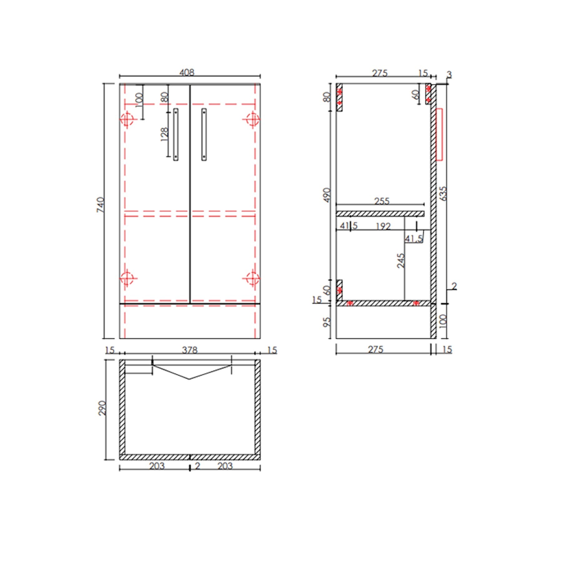 Modern Glossy White Floor Standing Bathroom Vanity Unit with Sink Secondary image