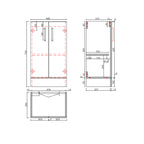 Stunning White Floor Standing Bathroom Storage Cabinet with Basin - 420mm 