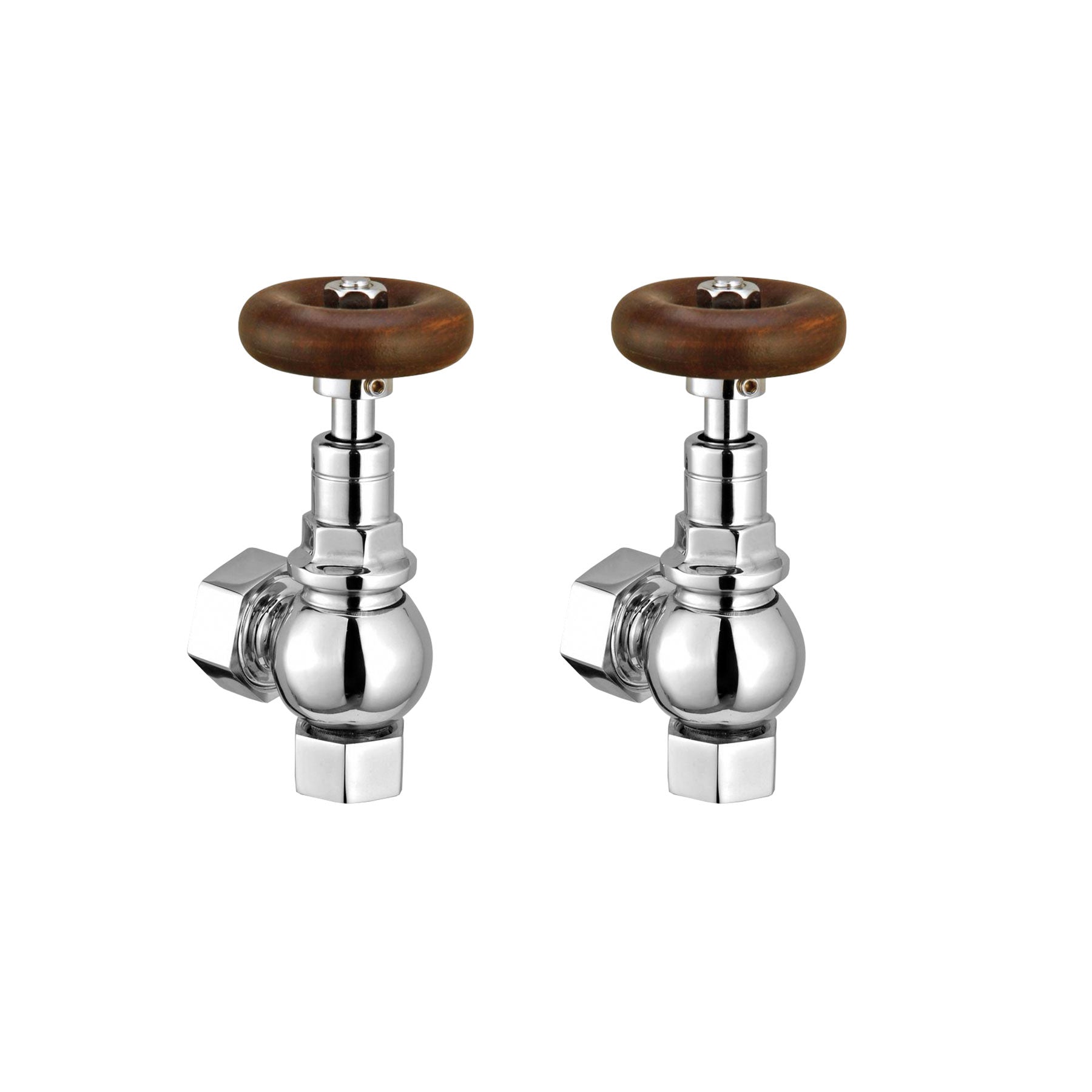 Radiator Valves with Wooden Handles Main image