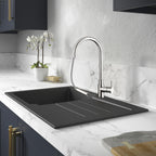 Pull Out Kitchen Mixer Tap made from Stainless Steel - Chrome Finish