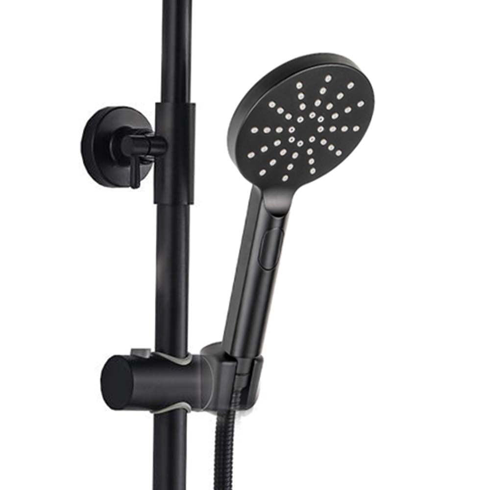 Matt black mixer shower handset