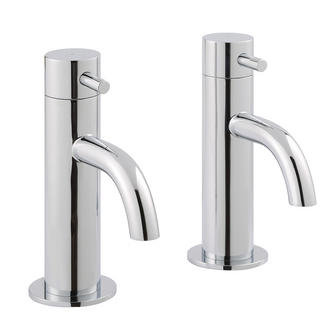 chrome basin pillar taps Main image