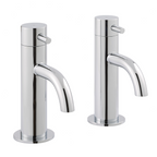 chrome basin pillar taps