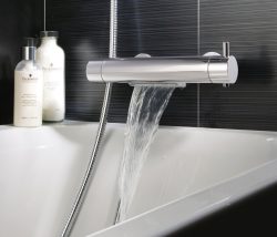 Thermostatic Bath and Shower Mixer Deck Mounted Tap with Cascade Spout Function Secondary image