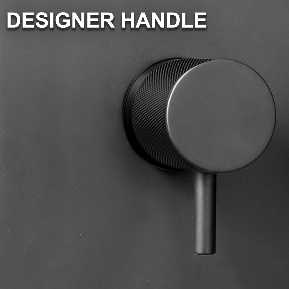 Elegant Dual Outlet Thermostatic Mixer Valve - Sleek Black Finish Secondary image