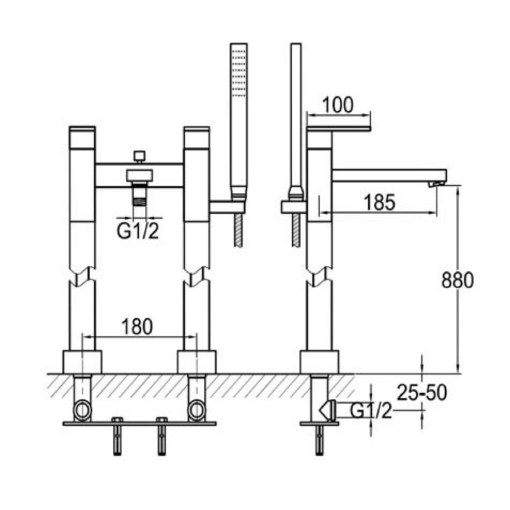 floor mounted bath shower mixer tap tapron  technical support