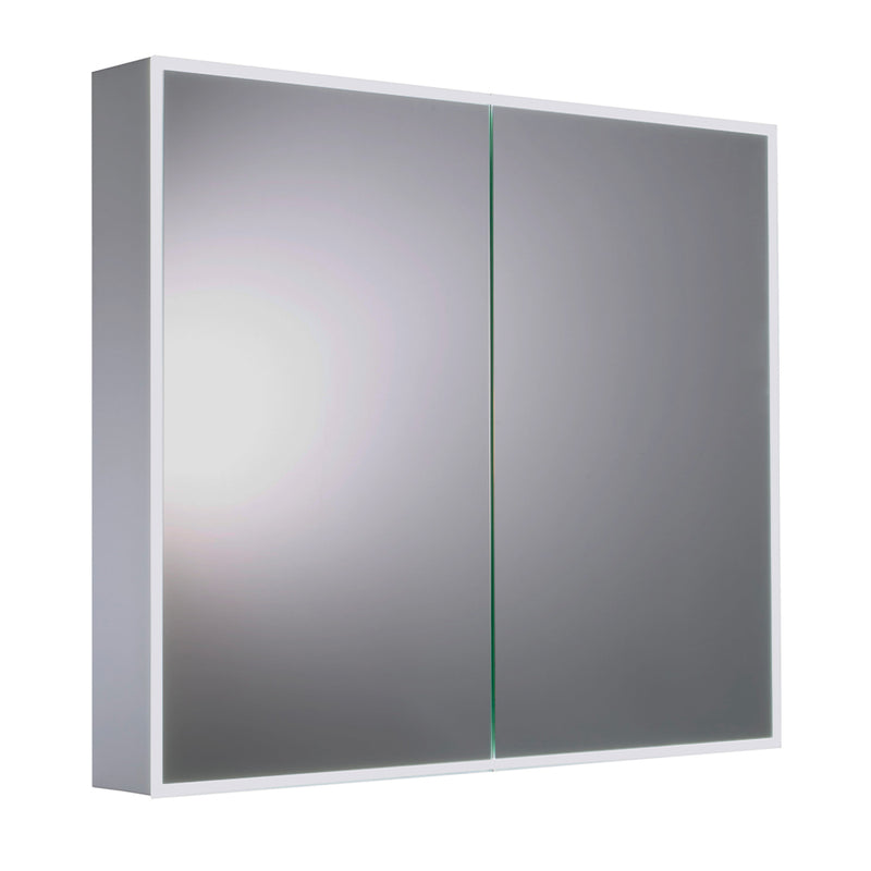 خزانة مرآة مع مقبس حلاقة ومنصات ساخنة - 820x700 ملم