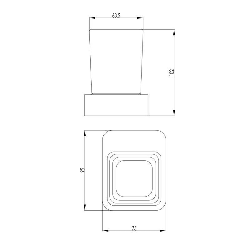 Technical Drawing bathroom holders -tapron